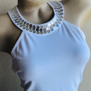 Versace Jeans VSJ White Embellished Top Blouse S